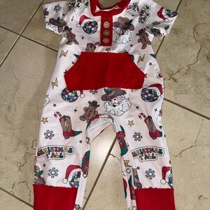 Marie Nicole- Festive Christmas Baby Romper size 0-3m